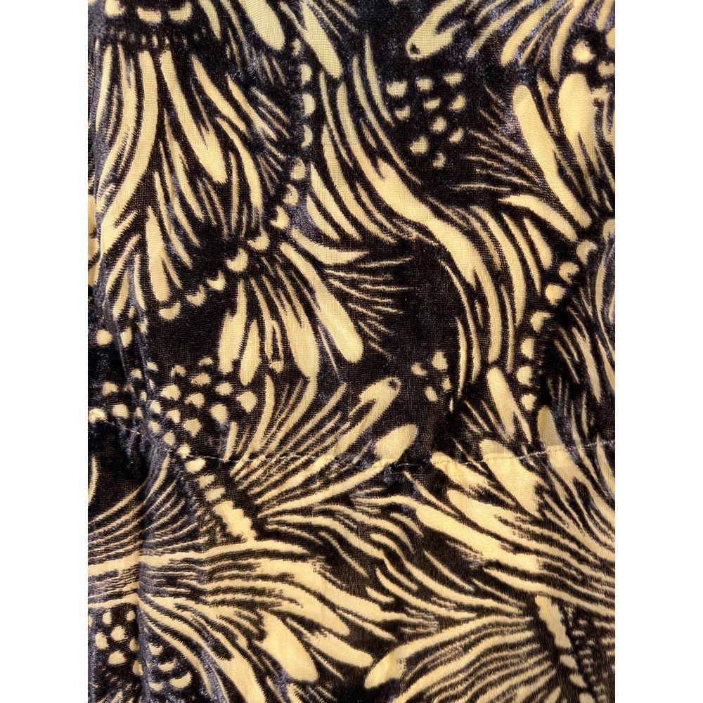 Free People Ellie Burnout Velvet Mini Dress Small Black Brown Boho - Picture 7 of 11